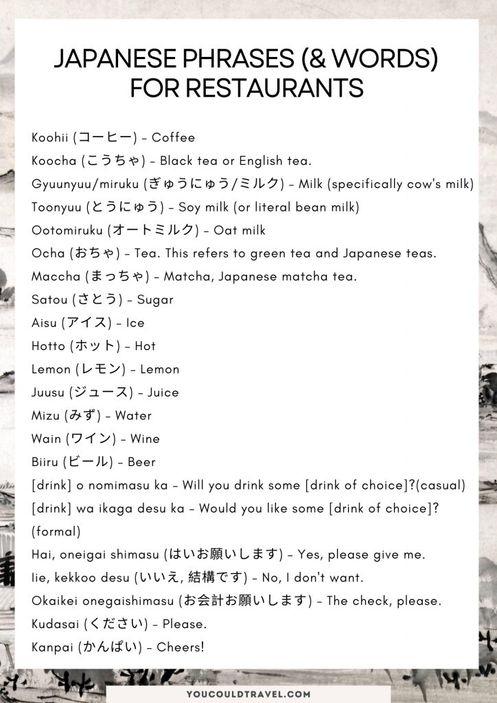 Most Useful Japanese Phrases For Tourists You Could Travel