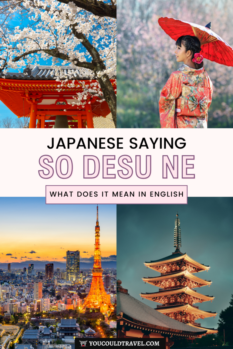 So Desu Ne – What does it mean in English – You Could Travel